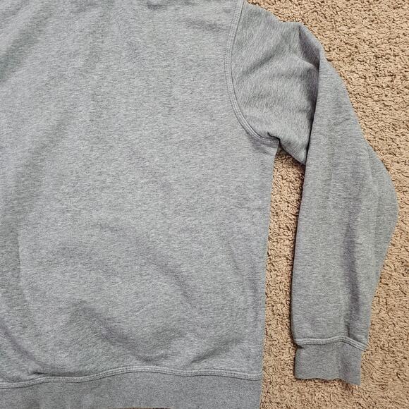 Nike Pullover Hoodie Mens Medium Grey Center Swoosh Sweatshirt Cotton Polyester - Picture 9 of 13